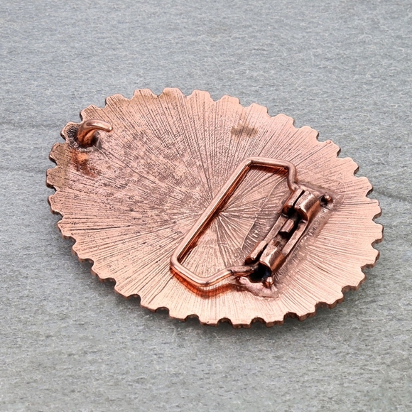 NWT Copper Bronze Western Floral Rhinestone Bekt Buckle main image 4